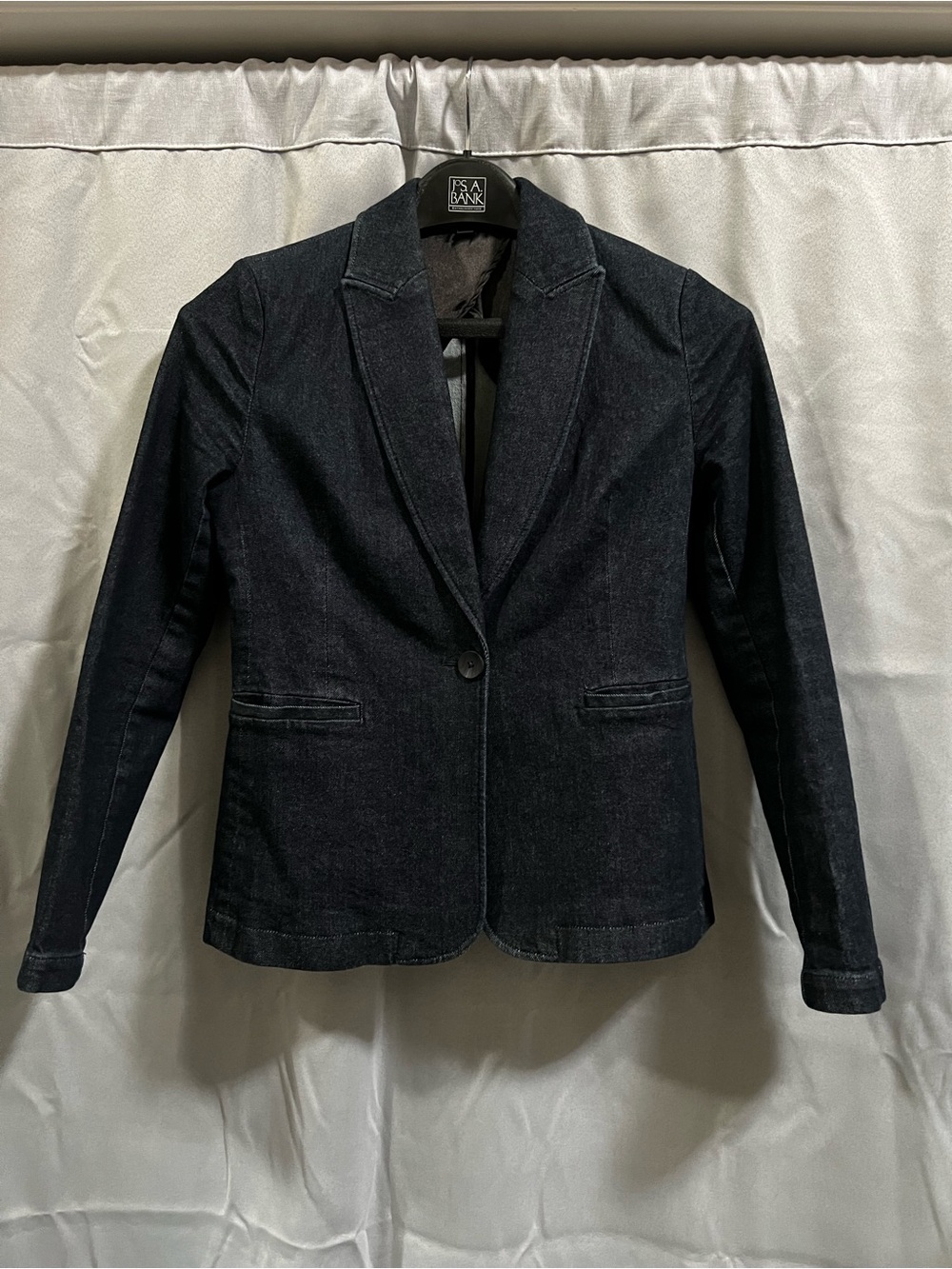 Express Denim Blazer - Single-Button Tailored Jacket